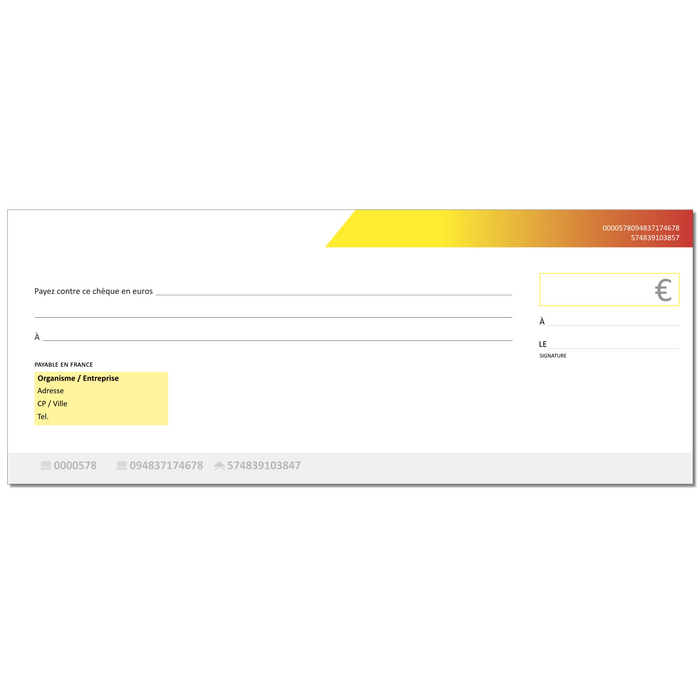 Personalized giant erasable dummy check neutral model