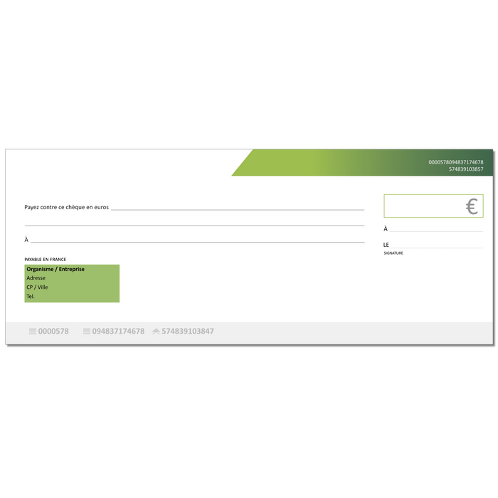 Personalized giant erasable dummy check neutral model