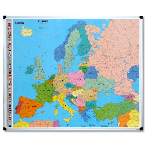 Tableaux effaçable : carte d'Europe Michelin - Bien-stocker