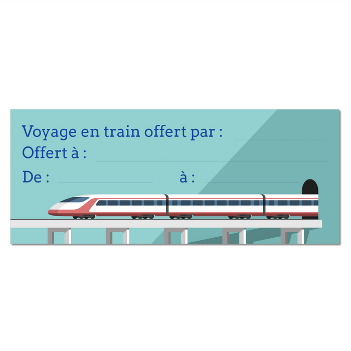 Faux billet de train géant personnalisé modèle ticket bleu - Bien-stocker